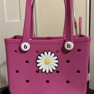 Pink Daisy Tote Bag